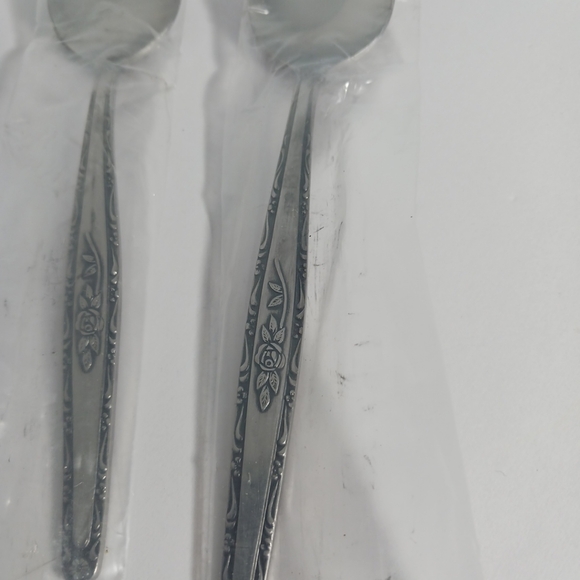 Interpur Stainless Steel Flatware Spoons Single Rose & Vine Made In Korea - Picture 3 of 7